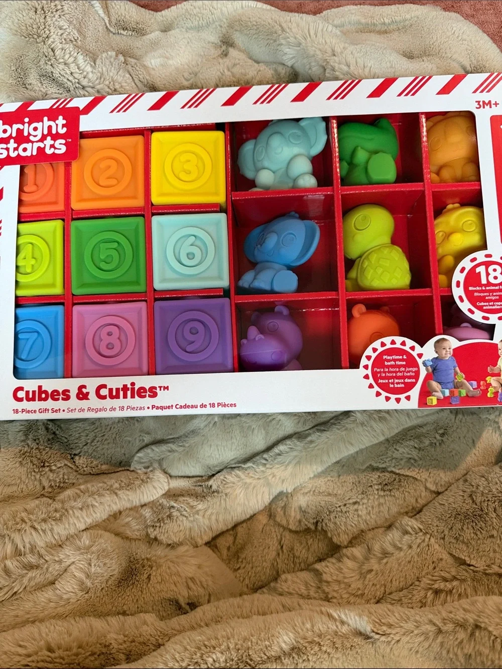 Bright Starts Cubes & Cuties™ Colorful Numbered Stacking Blocks - Multicolor